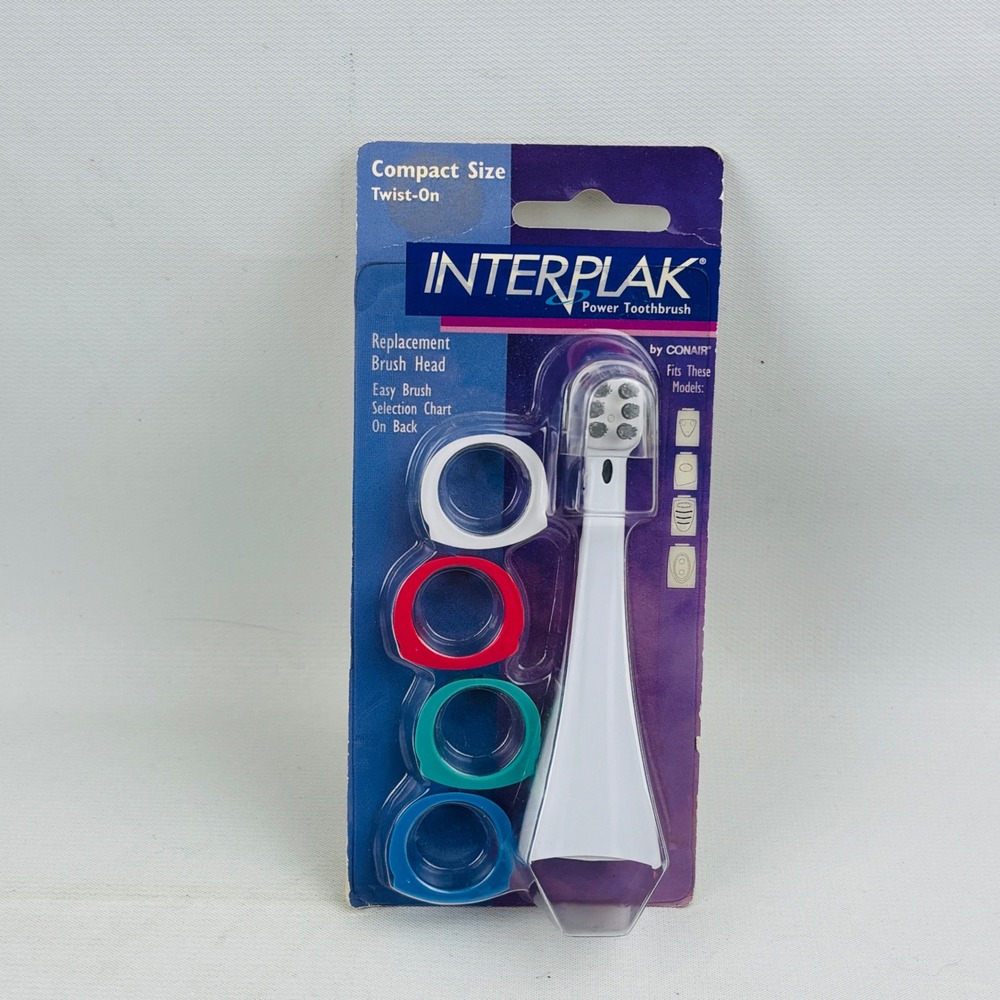 Conair Interplak Compact Size Twist-On Replacement Brush Head BH-6-I White